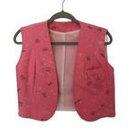 Handmade New Vtg Woman’s Cotton Pink Vest One Size Photo 0