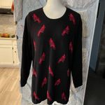 Catherines CATHERINE’S Black And Red Sparkle Cardinal Scoop Neck Sweater- Size 1X 18/20W Photo 0