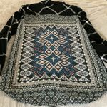 Tolani  Collection Long-Sleeve Button Plaid Tunic Black/White Photo 11