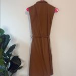 Worthington NWT  Brown Sleeveless collared belted (trench like) Dress Medium Photo 3