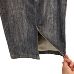 Level 99 Dark Wash Denim Back Slit Knee Length Straight Pencil Skirt Size 28 Black Photo 6