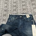 Anthropologie AMO Babe Into The Blue Slim Fit High Rise Raw Hem Jeans Size 23 Photo 7