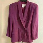 Hugo Buscati  Women's blazer vintage 100% silk double breasted 6 petite Photo 0