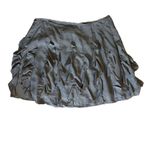Garnet Hill  cascading ruffle skirt 100% silk GRAY SIZE 16 Photo 1