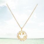 Smiley Face Necklace Gold Photo 2