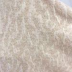 SMF New  Metallic Hooded Top Abstract Knit Short Sleeve Pullover Cream Gold Photo 4