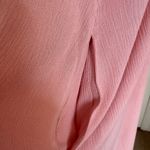 Treasure & Bond Pink Rosette Woven Maxi Dress Sz M Spaghetti Strap Designer New Photo 3