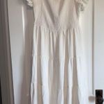 PRETTYGARDEN White long dress puffy sleeve bridal size medium Photo 4
