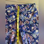 LuLaRoe  OS Leggings Floral Purple Teal  one size elastic waist Photo 9