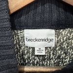 Breckenridge Cardigan Womens Medium Black Embroidered Wool Blend Full Zip Luxury Photo 1