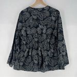 Charter Club Charter‎ Club Woman Floral Embroidered Lightweight Cotton V Neck Babydoll Top Photo 1