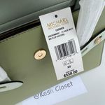 Michael Kors MK Carmen Medium Flap Satchel -Lt Sage Multi Photo 9
