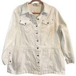 Roaman’s Jean Jacket White 18W Plus Size Photo 1