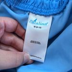 Catalina Solid Blue Lace Up Shorts Photo 2