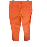 J. Jill Cotton Authentic Fit Crop Mid Rise Orange Stretch Jeans Size 10 Photo 1