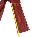 Wild Fable Womens XS High Waist Faux Leather Cargo Pants Burgundy Red Baggy Wide Photo 8