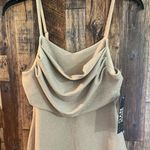Steve Madden NWT Madden NYC Champagne Sparkle Asymmetrical Hem Party Dress size medium Photo 6