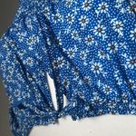 Vigoss New Women’s Smocked Drop Off the Shoulder Floral 3/4 Sleeve Peasant Top Photo 2