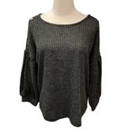 Adrienne Vittadini  Women's Knitted Long Sleeve Eyelet Pullover Blouse Sz XL NWT Photo 1