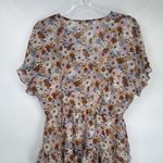 ASTR the Label Taupe Multi Floral Dress Womens Large Boho Hippie Country Ruffle Photo 9