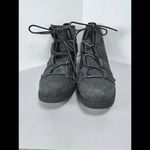 Sorel  Major Gray Lace-up Canvas Leather trim outdoor boots Women's size 7 Photo 2