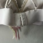 PINK - Victoria's Secret Victoria’s Secret PINK Cream Lace Strappy Back Bra Size Large Photo 4