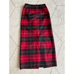 Talbots Vintage Red Black Tartan Wool Plaid Maxi Winter Festive Holiday Sz 4 Photo 2