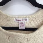 Karen Scott Karen Kane Sweater Tank Women Large Cream Sleeveless Top Angora Lambswool Blend Photo 1