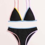 Zaful NWOT  BINDING CONTRAST TRIANGLE BIKINI SWIMSUIT Photo 0