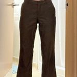 Banana Republic Vintage Brown Pinstripe Mid Rise Flare Work Pants Photo 2