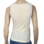 Manufat Women’s Size 4 L Ivory Cream White Lace Trim Wool Silk Blend Tank Top Size L Photo 2