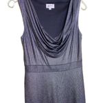 #15 Cowl Neck Smokey Metallic Silver Dress Size 2 Photo 0