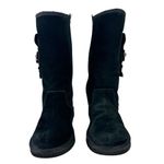 UGG  F3010G Black Suede Cargo Pocket Sheepskin Retro Tall Boots Womens Size 5 Photo 1