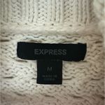 EXPRESS Vintage Chunky Cropped Crochet Cardigan Size M Cableknit Cottagegore Photo 2