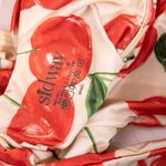 Sidway Cherry Fruit Print Anderson One Piece Shoulder Tie Bathing Suit Swim S Photo 1