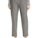 Theory Korene Glen Plaid Wales Flannel Stretch Wool Gray Pants Size XSmall NWT Photo 0