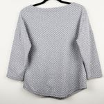 Boden Women's US 8 Gray White Polka Dot Long Sleeve Cotton Knit Top UK 12 Photo 5