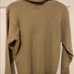 L.L.Bean beige light brown ribbed turtleneck sweater Photo 1