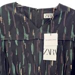 ZARA NEW  Women’s Printed Short Dress size S Long Sleeve Photo 6