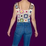 Granny Square Colorful Crochet Hippie Festival Crop Tank Top Multiple Size M Photo 7