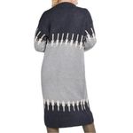 Venus  Women’s Size XS Grey Black White Chunky Sweater Knit Duster Aztec Cardigan Photo 1