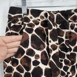 Calvin Klein  Lined Belted Skirt Linen Blend Animal Print Photo 2
