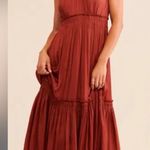 Anthropologie By size 4 burnt orange Esther tiered ruffle hem halter midi dress Photo 0