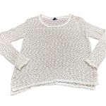 Aeropostale Sexy Sheer Sparkly Cream Cardigan Sweater Size Medium Made in NYC Photo 4