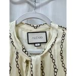 Alexis  Lydia Chain Link Printed Tie Neck Shift Mini Dress Cream Women's Size M Photo 3