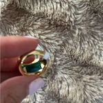 AQUA Bloomingdale’s exclusive Teal Statement Ring in 14K Yellow Gold Plated Photo 6