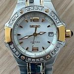 Seiko  Coutura Diamonds Ladies Watch Two-Tone Bracelet Case Pearl Dial Date Photo 1
