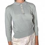 Women's Blue and Green Vintage '50s Jumper Size M Photo 2