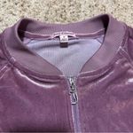 Juicy Couture  Shimmery Purple Velour Zip Bomber Photo 1