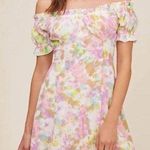 ASTR tie dye pastel off shoulder mini dress Photo 0